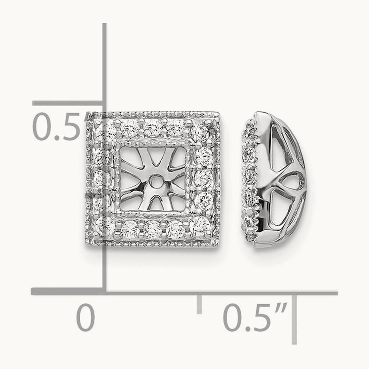 Earring Jacket, 0.25 ct tw Lab-Grown Diamond