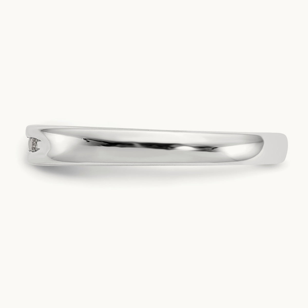 5-Stone Diamond Channel Band, 14K White Gold