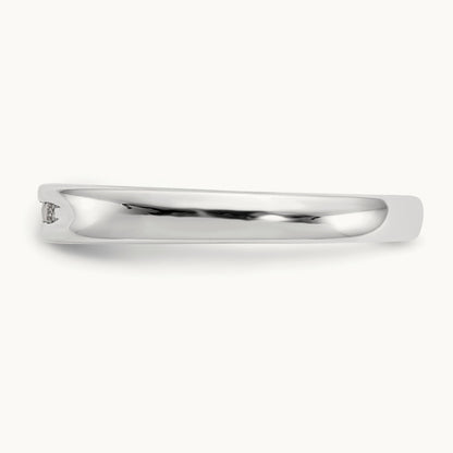 5-Stone Diamond Channel Band, 14K White Gold