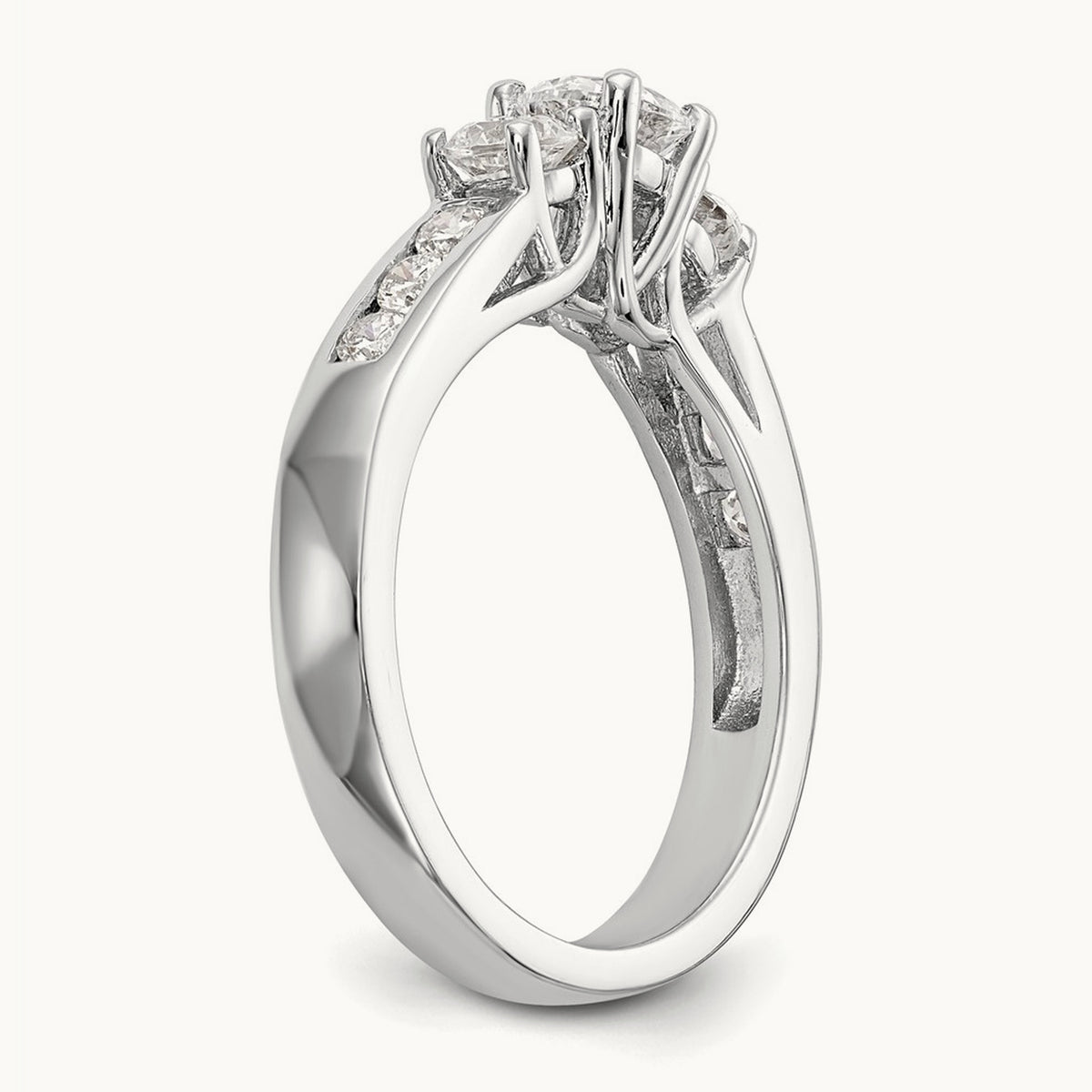 3-Stone Semi-Mount Engagement Ring, 0.50 ct tw