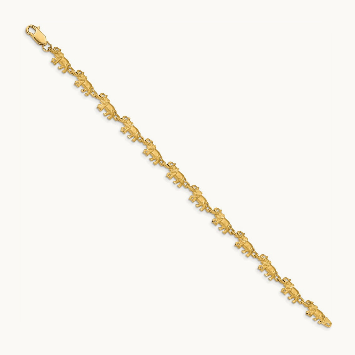 Elephant Bracelet, 14K