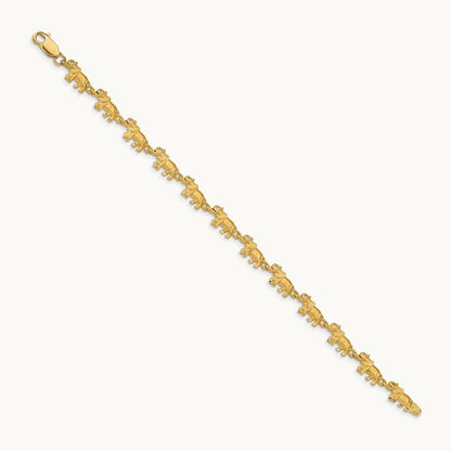 Elephant Bracelet, 14K