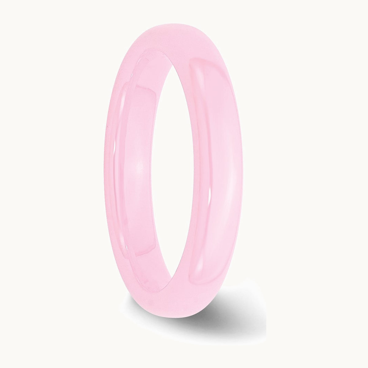 Chisel Ceramic Pink 4mm Polished Band