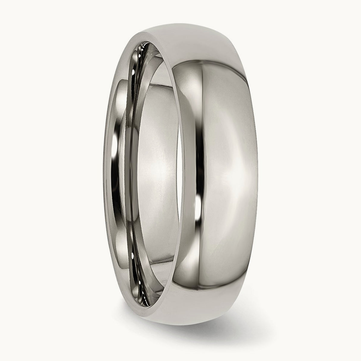 Polished Half Round Band — 6mm, 10