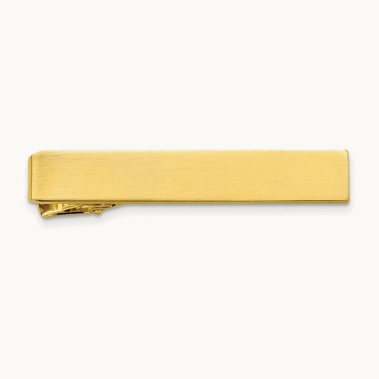 Kelly Waters Gold-plated Satin Engravable Tie Bar
