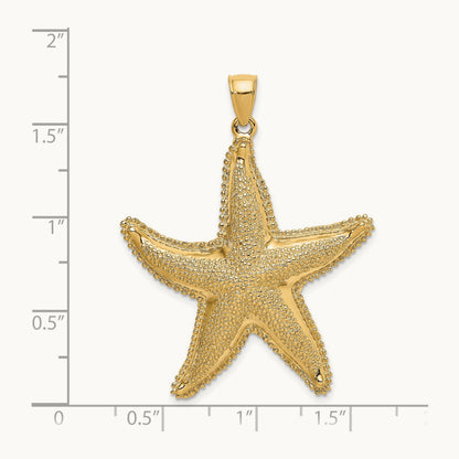 Textured Starfish Charm — 42mm