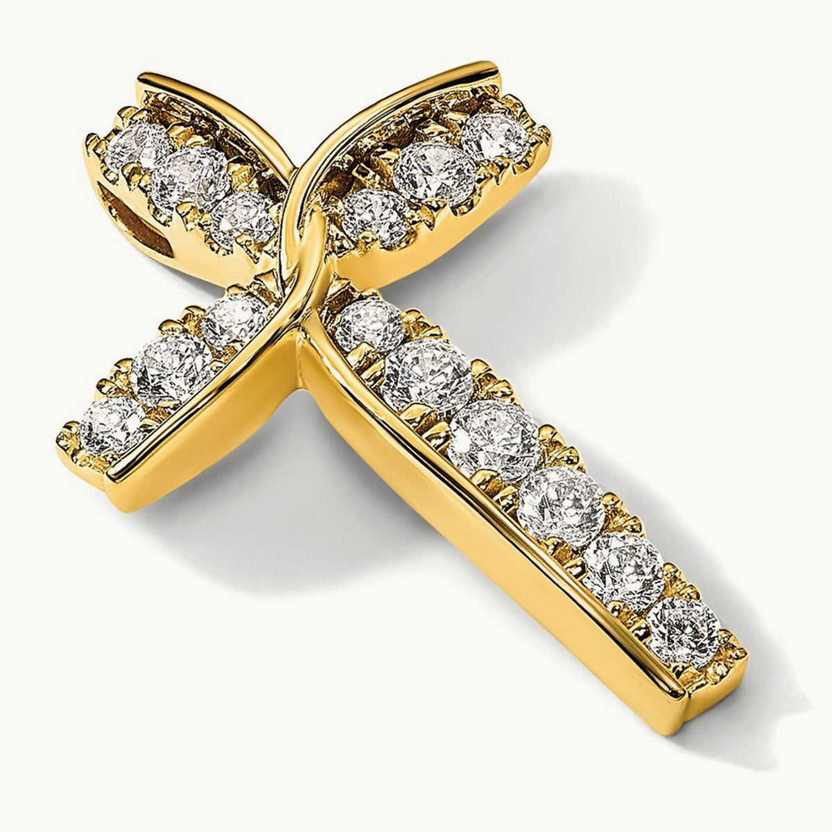 Cross Chain Slide Pendant, 0.50-1.00 ct tw Lab-Grown Diamond