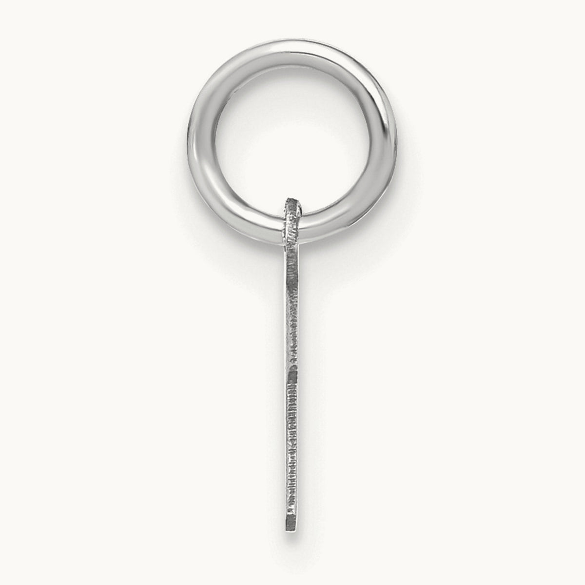Upper case Initial Charm — 14K White Gold, I