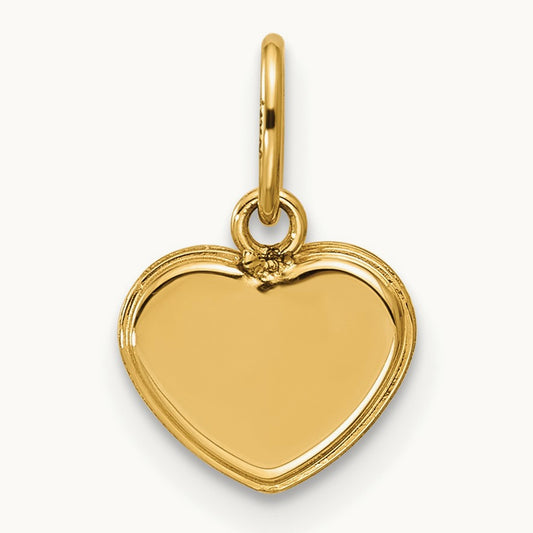 Polished Mother of Pearl Heart Pendant — 13.4mm