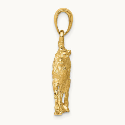 3D Camel Pendant, 14K