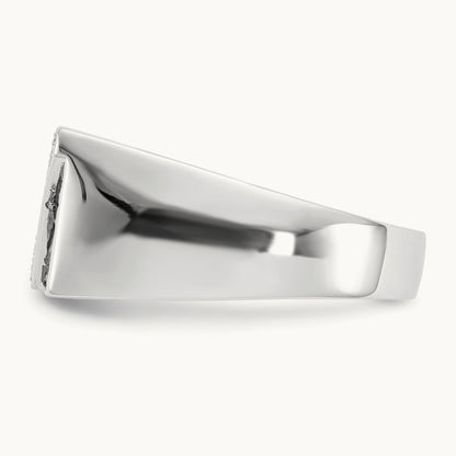 Black and Diamond Mens Ring — photo set