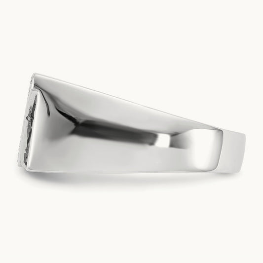 Black and Diamond Mens Ring — photo set