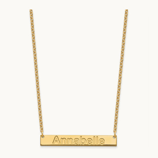 Sterling Silver/Gold-plated Medium ARIAL ROUNDED Bar Necklace
