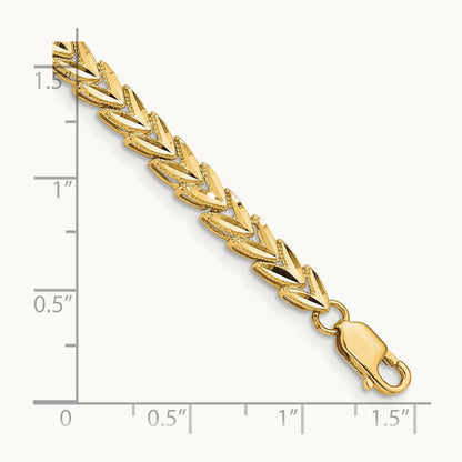 Diamond Cut Bracelet, 14K