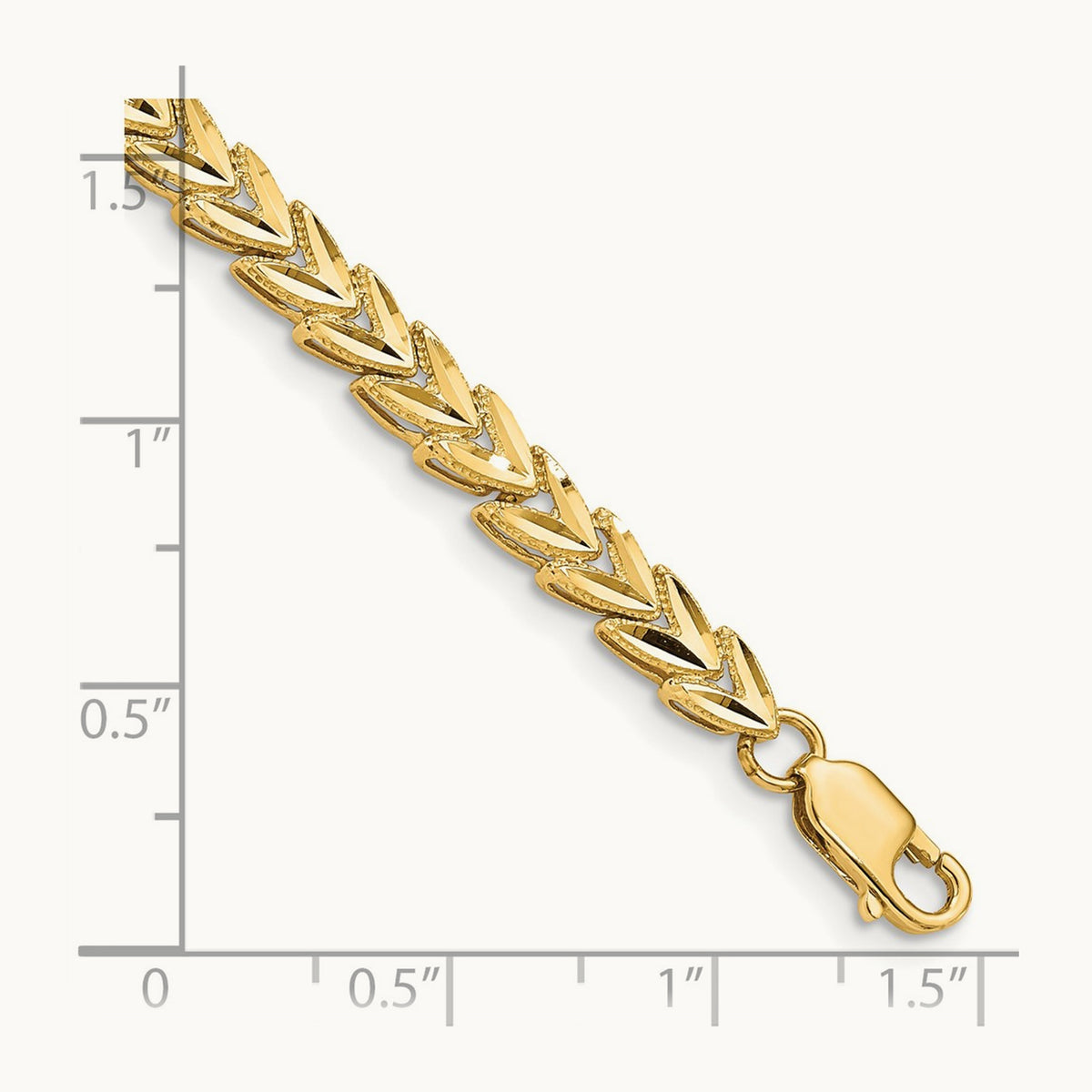 Diamond Cut Bracelet, 14K
