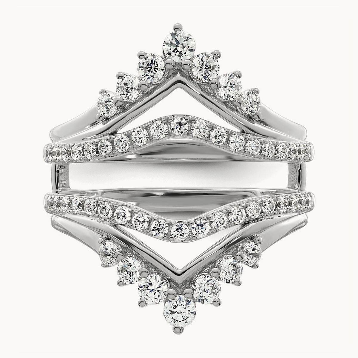 Ring Guard, 1.00 ct tw Lab-Grown Diamond — 14K White Gold