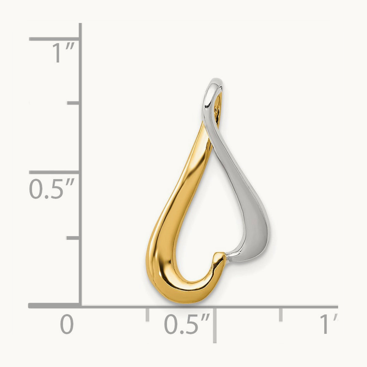 Slide, 14K Two-tone