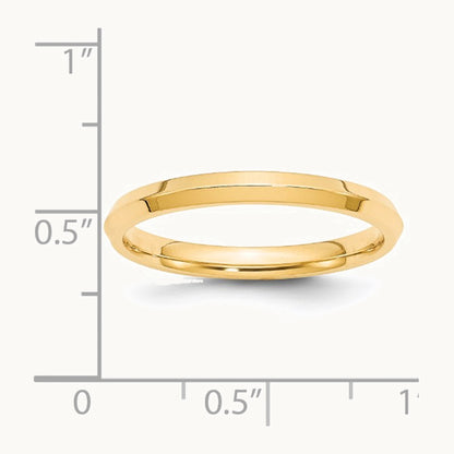 Knife Edge Comfort Fit Band — 14K Yellow Gold, 2.5mm
