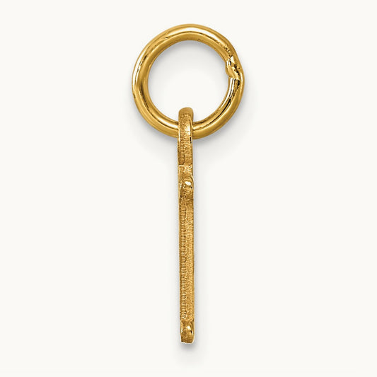 Cutout Letter M Initial Pendant, 14K Yellow Gold