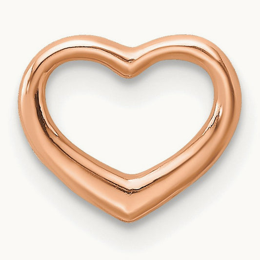 Polished Heart Chain Slide — 12.2mm