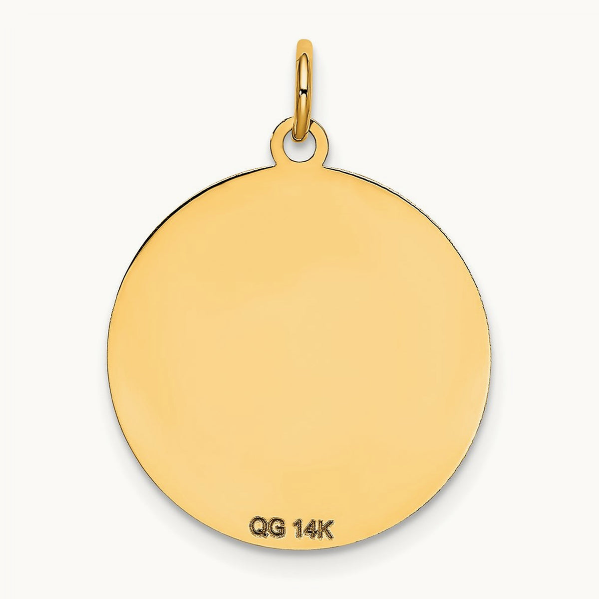 Siberian Husky Disc Charm, 14K