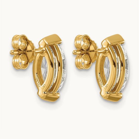 Marquise Post Earrings, 2.25 ct tw Lab-Grown Diamond