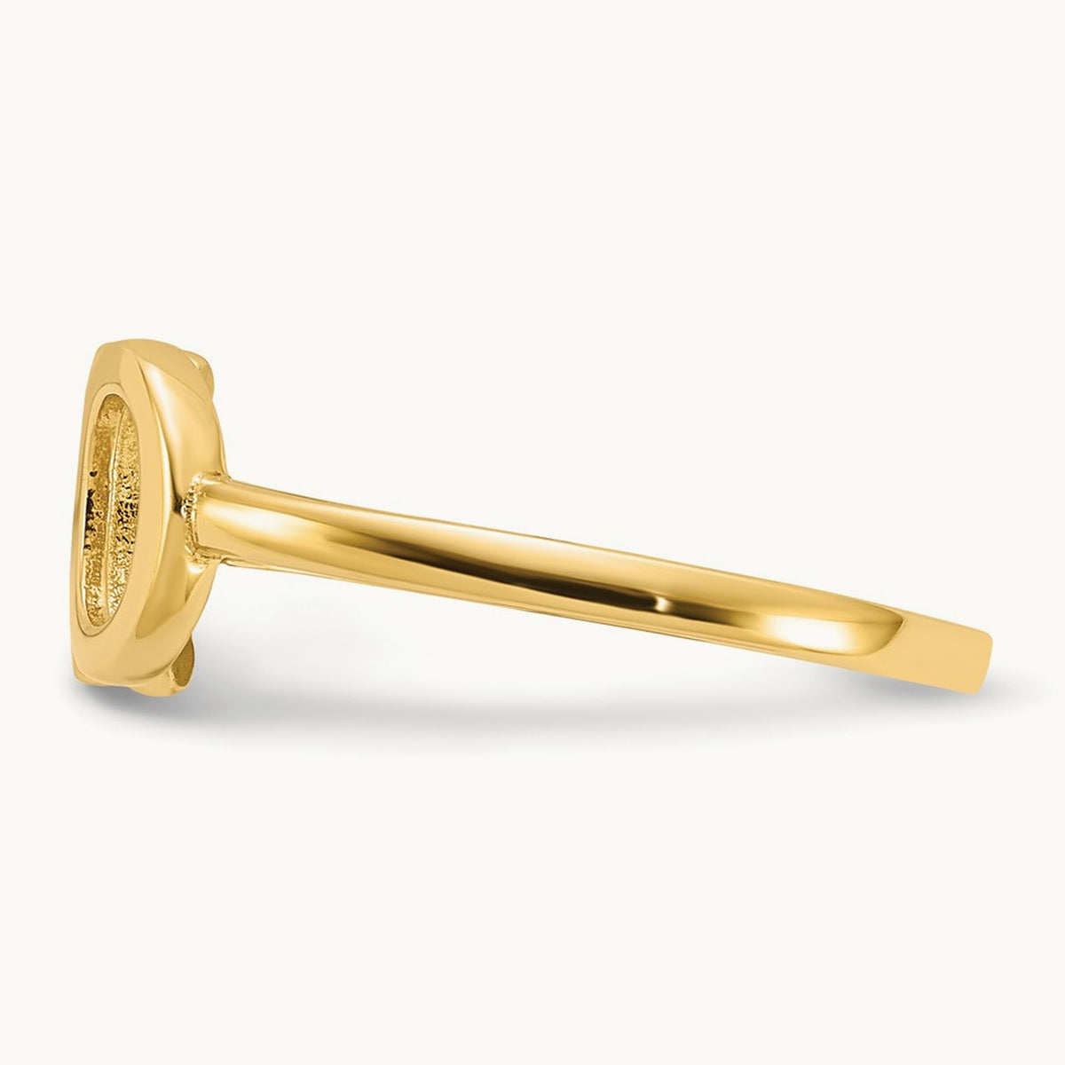 Polished X-O Ring — 14K Yellow Gold