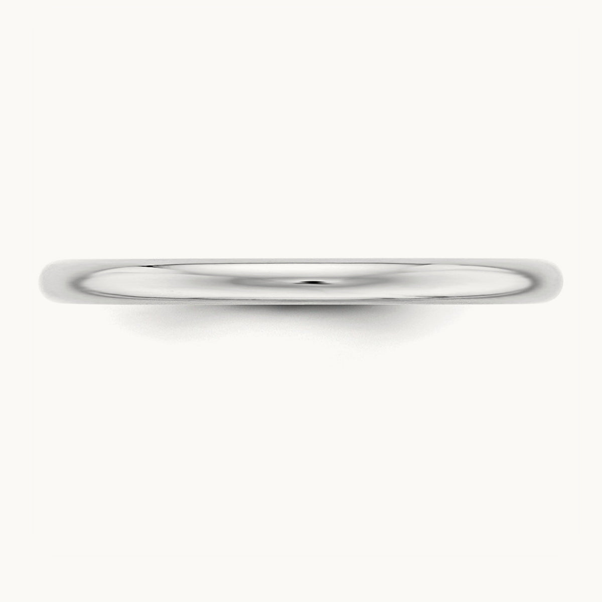 Half-Round Wedding Band — Platinum, 2mm