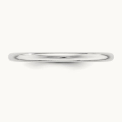 Half-Round Wedding Band — Platinum, 2mm