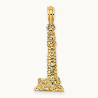 3D Cape May NJ Lighthouse Charm, 14K