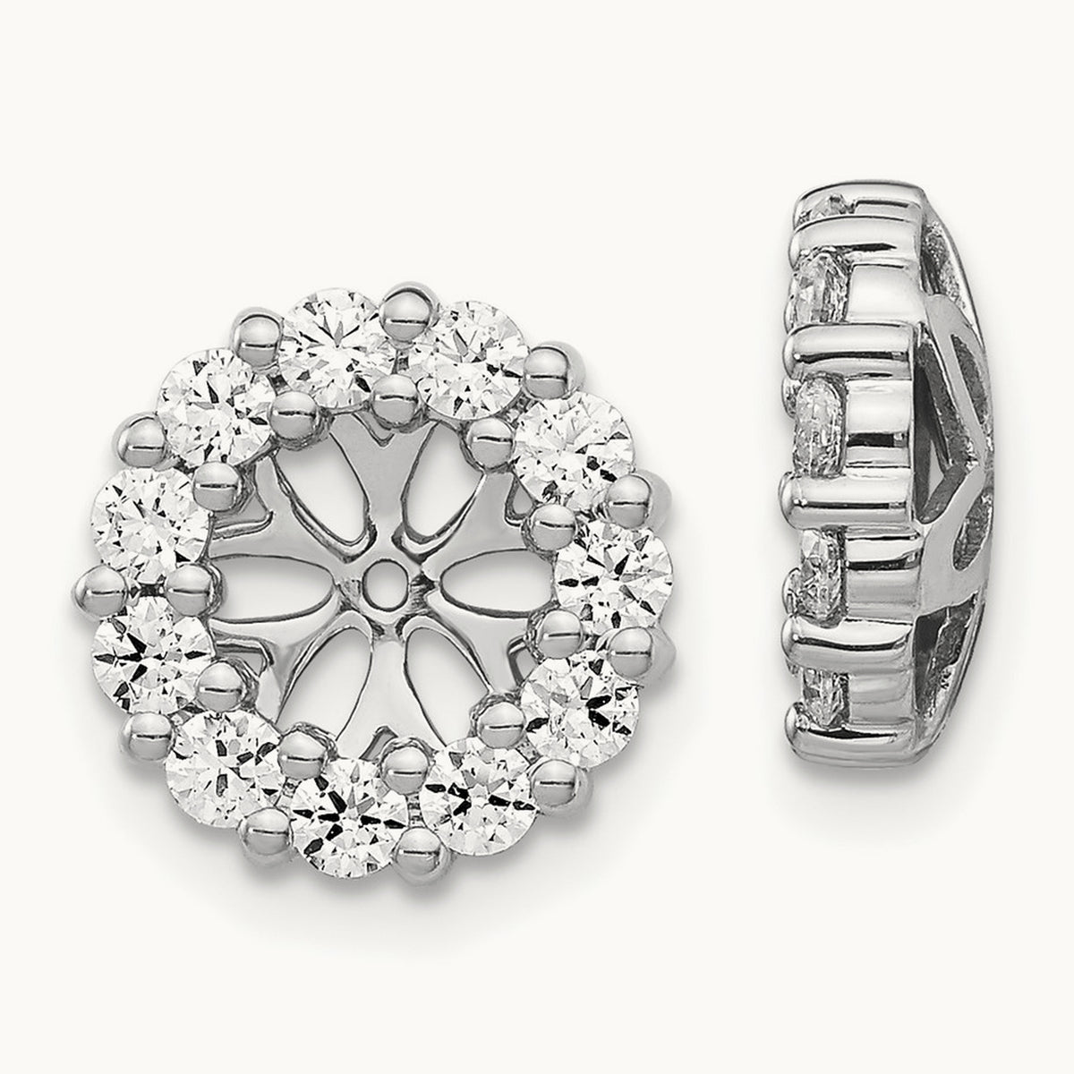Diamond Earring Jackets — 14K White Gold