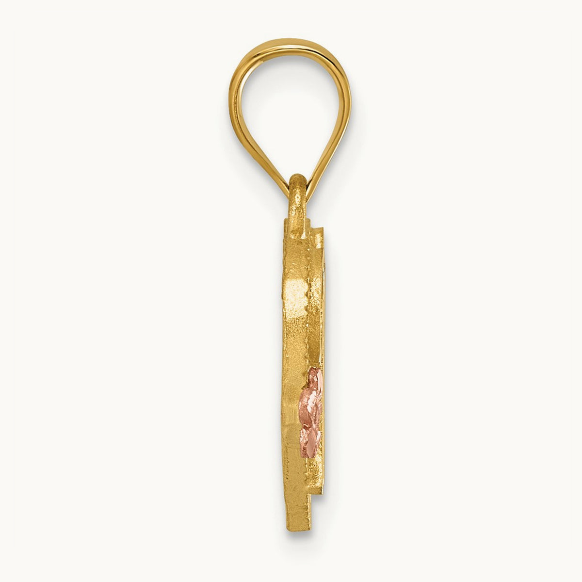 Heart Initial Pendant — 14K Two-Tone Gold, W