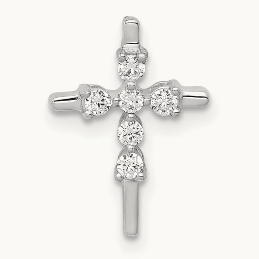 1/6ct. Diamond Cross Chain Slide — photo set