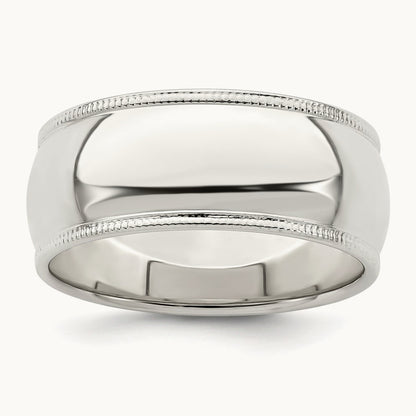 Half Round Milgrain Band — photo set (2)