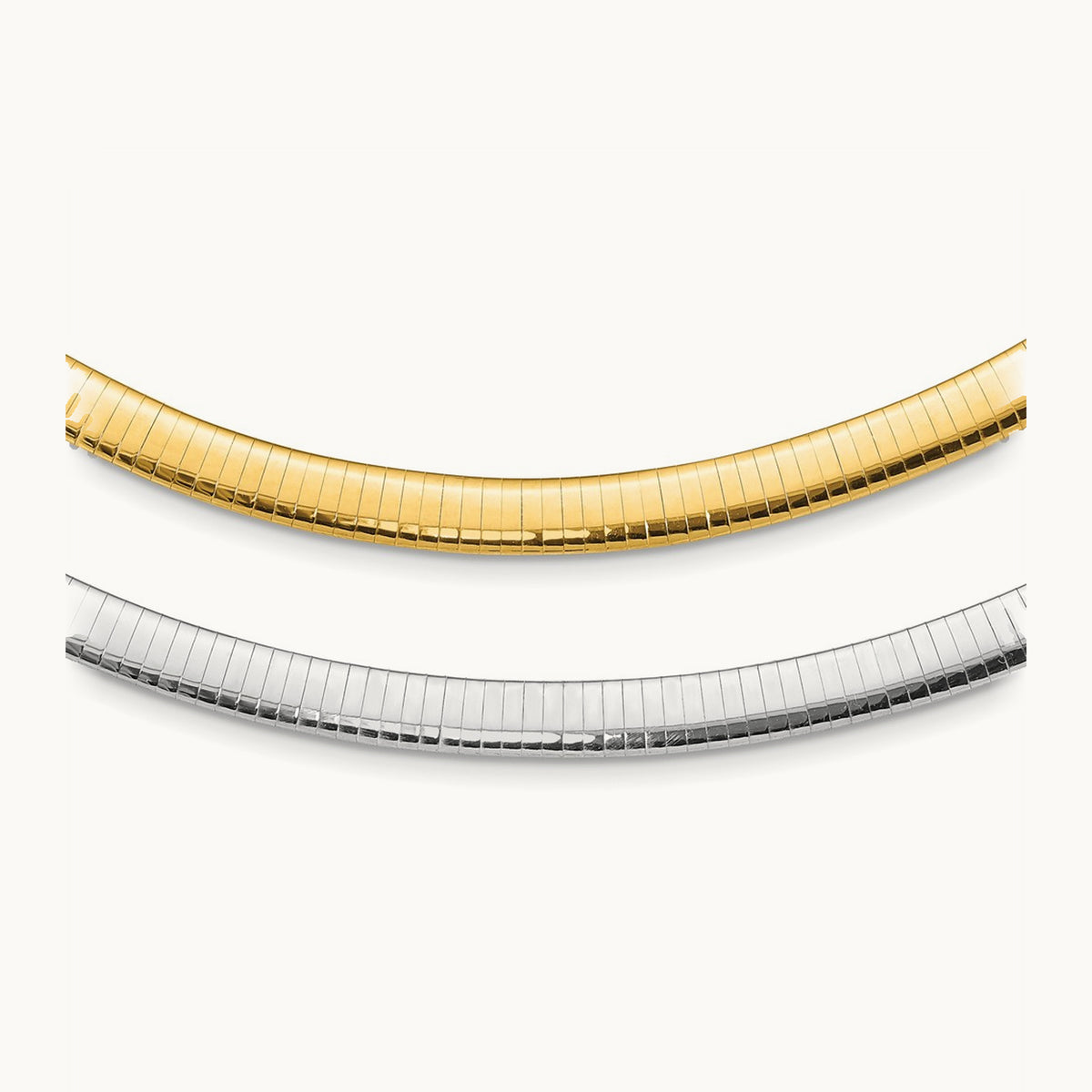 Lt Reversible Omega with extender Necklace — 8mm