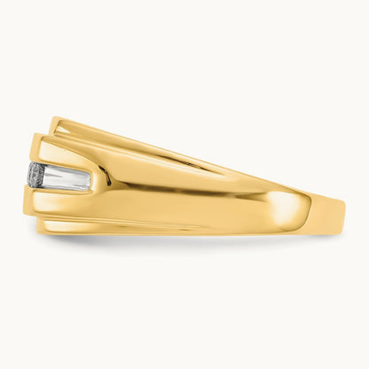 Diamond 6-stone Mens Ring, 14K