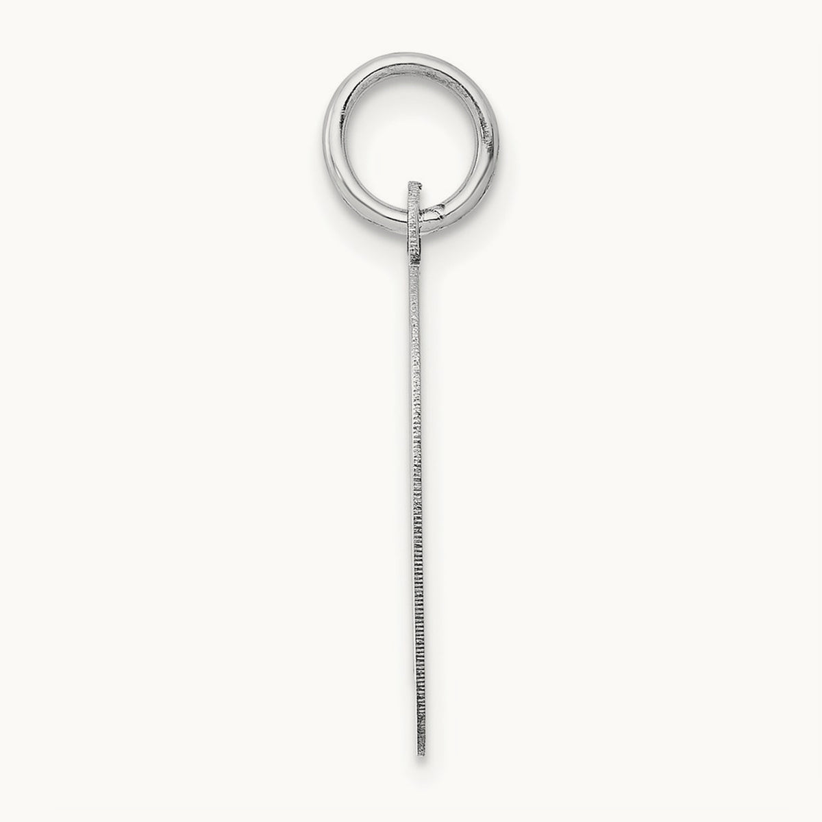 Large Script Initial Charm — 14K White Gold, D