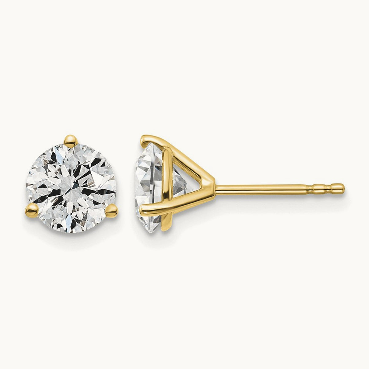 Round Stud Earrings, 0.10-6.00 ct tw Lab-Grown Diamond