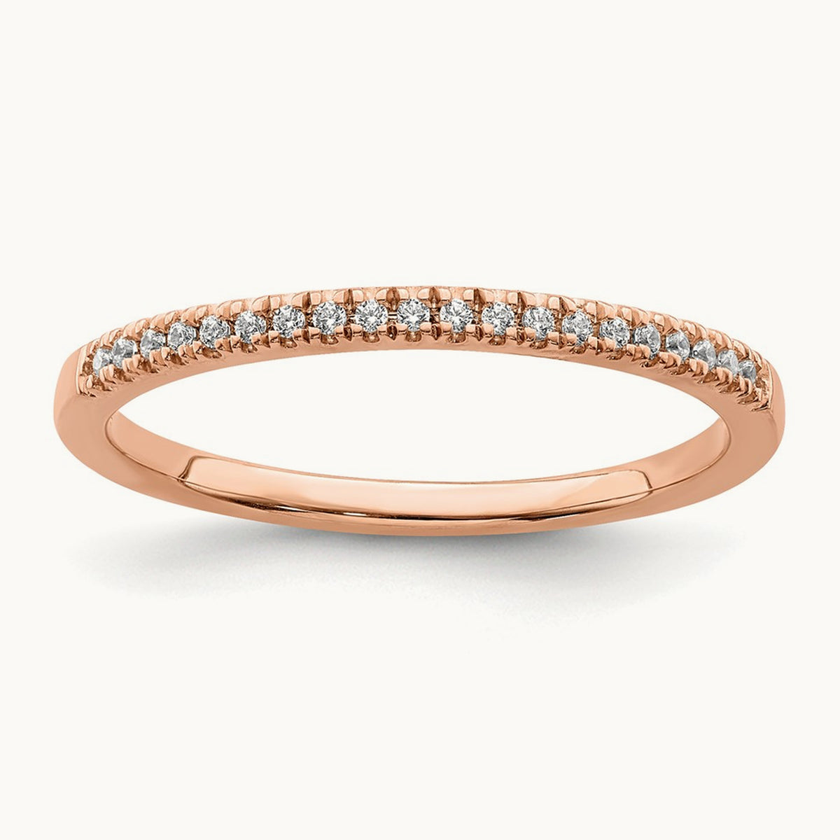 Petite Pavé Wedding Band — Standard, 7