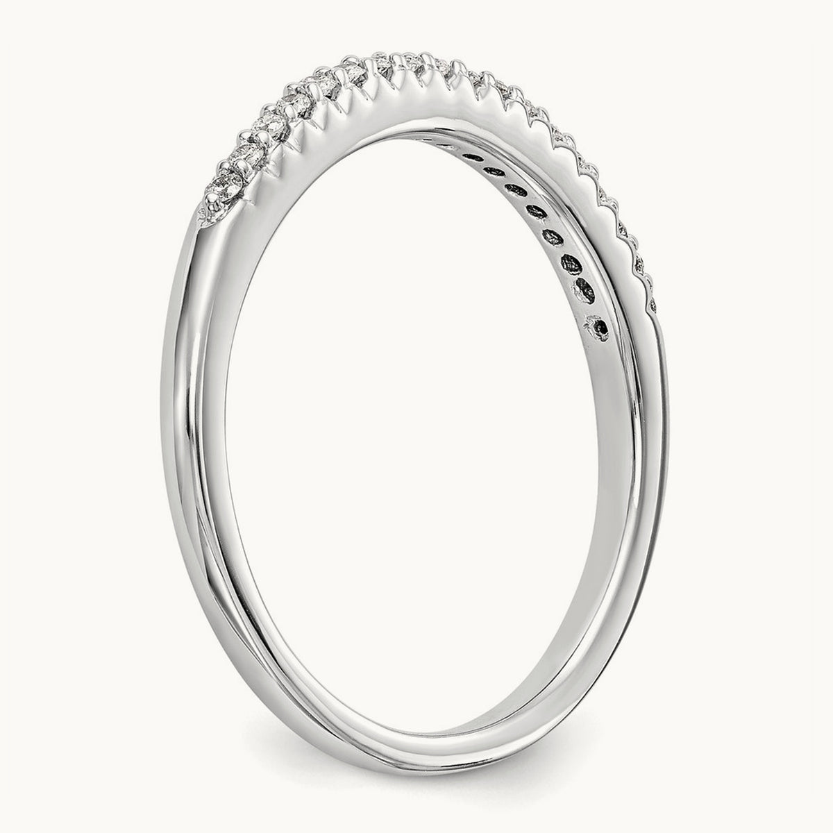 Diamond Wedding Band, 14K White Gold