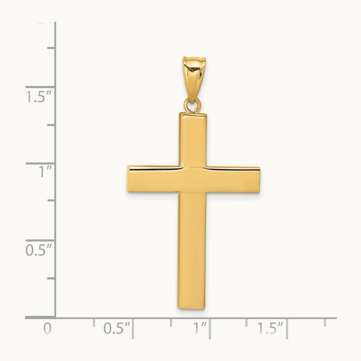 Hollow Cross Pendant, 14K