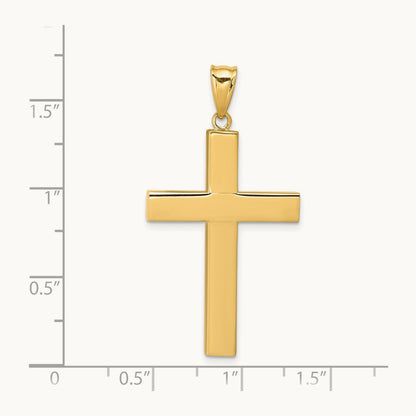 Hollow Cross Pendant, 14K