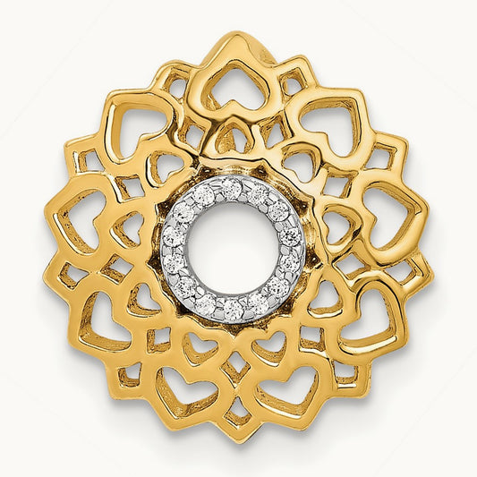 1/20ct. Diamond Sahasrara/Crown Chakra Chain Slide, 14K