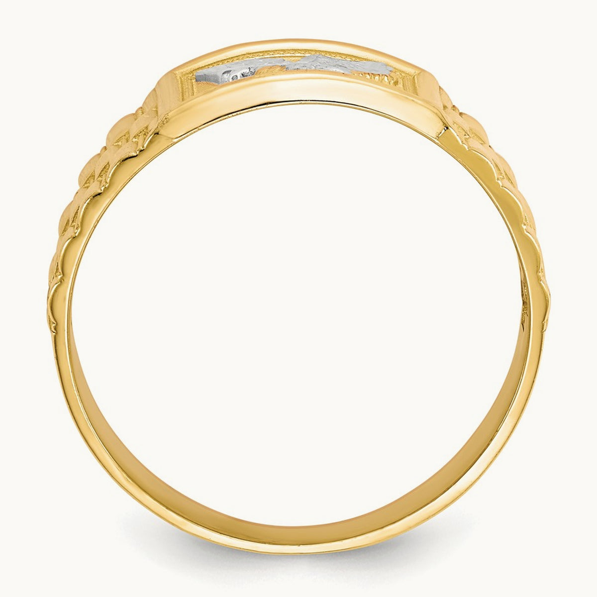 Men's Eagle Ring, 14K with Rhodium