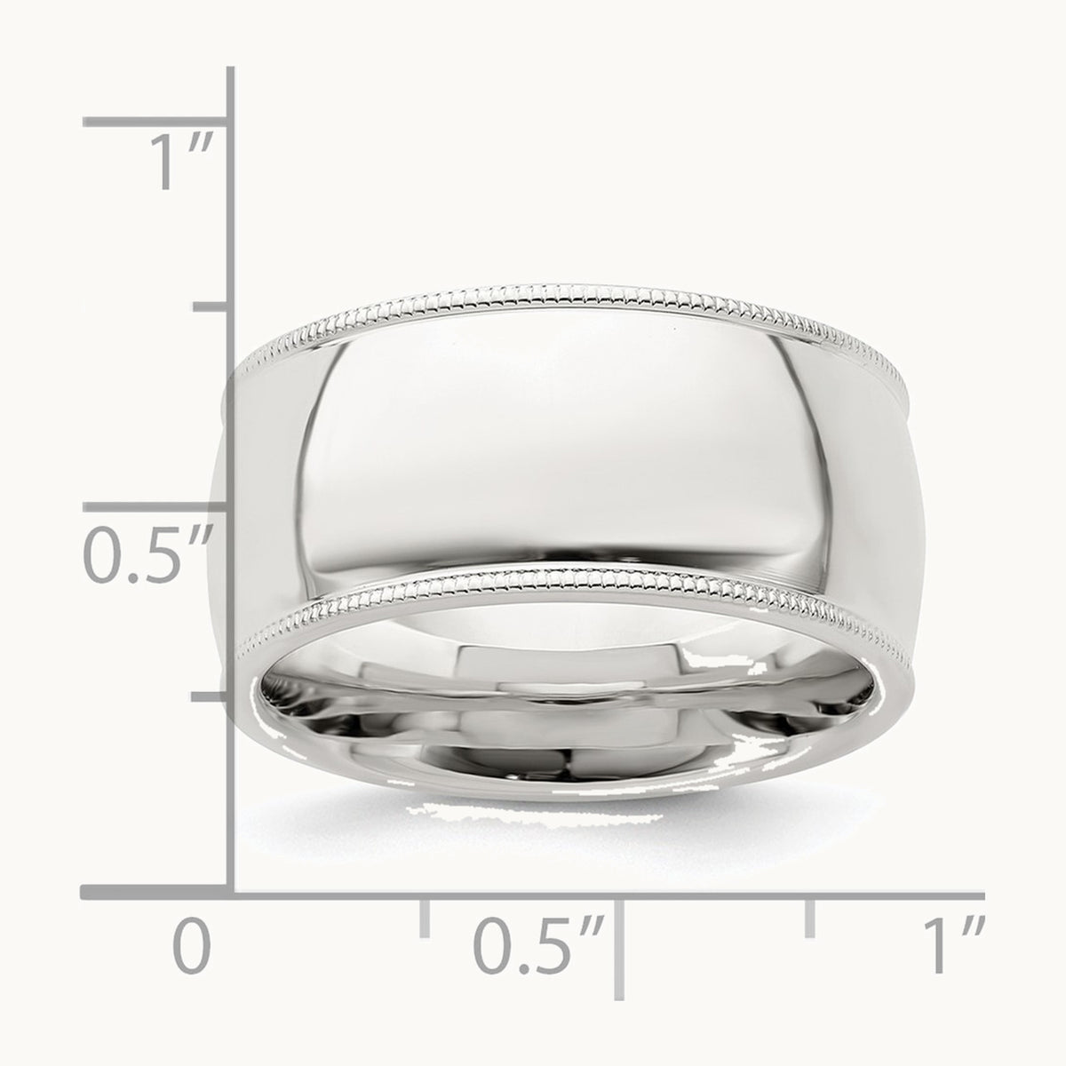 Comfort Fit Half Round Milgrain Band — photo set