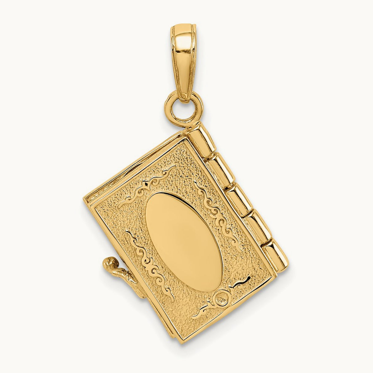 3D Ten Commandments Bible Pendant, 14K
