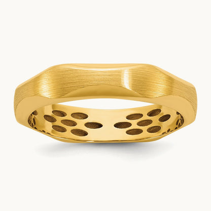 IB Goodman Men's Satin Ring, 4.7mm — 14K Yellow Gold