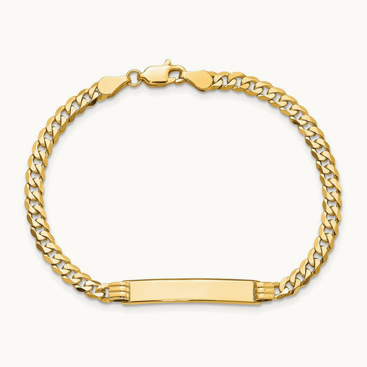 Curb Link ID Bracelet, 14K