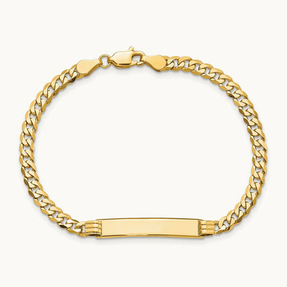 Curb Link ID Bracelet, 14K
