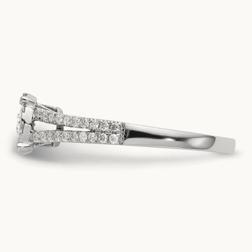 Complete Diamond Cluster Engagement Ring — photo set